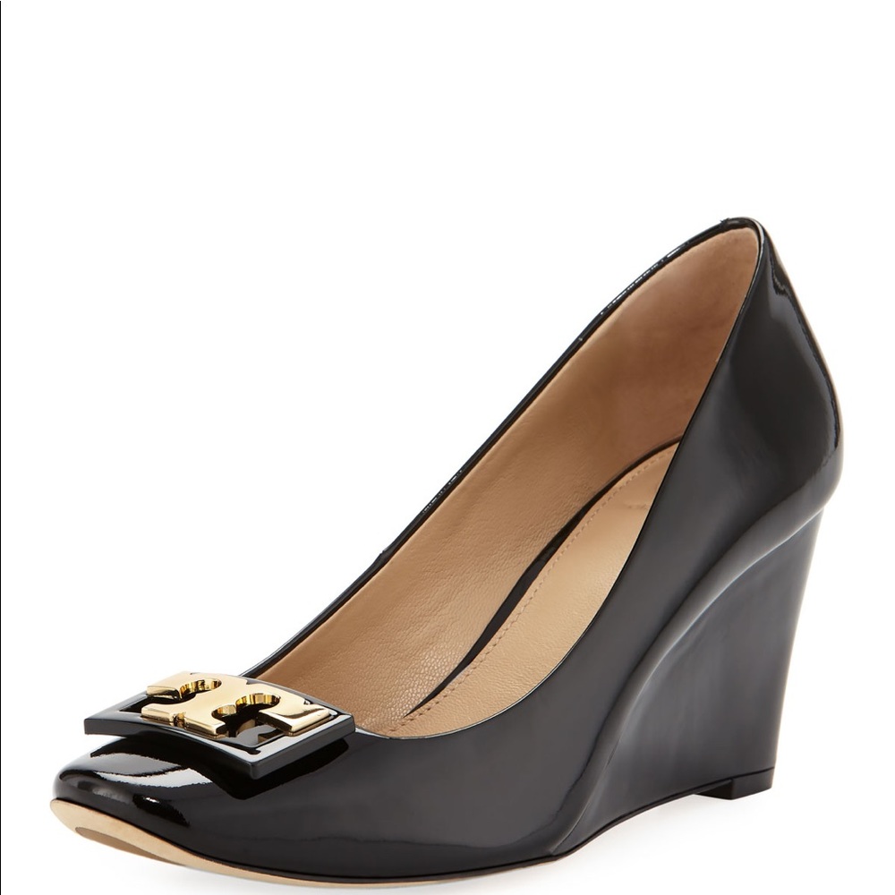 Tory Burch Women's Black Gigi 75mm Wedges